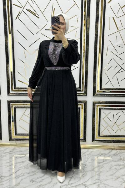 Amaris simli abiye Siyah