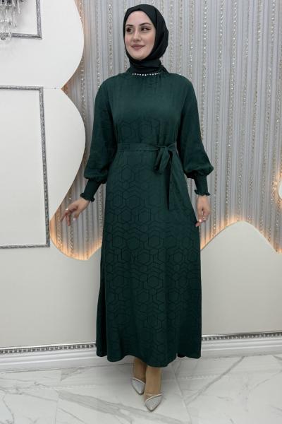 İpek Elbise Zümrüt