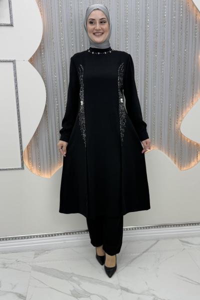 Nora pantolonlu takım Siyah