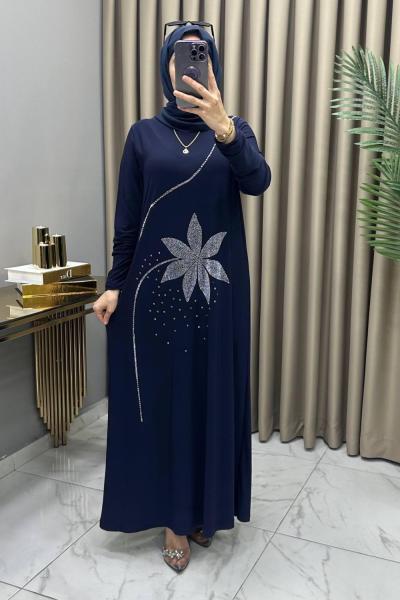 Tanem Abiye Elbise Lacivert