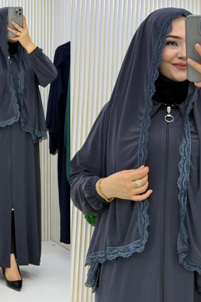 3672 Aksa Namaz Elbisesi FÜME