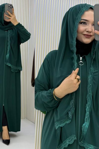 3672 Aksa Namaz Elbisesi ZÜMRÜT